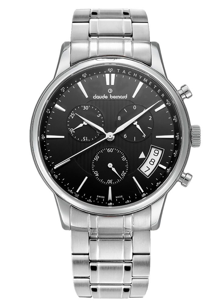 AAA 1:1 Replica Claude-Bernard-Sophisticated-Classics Mens Watches Black Dial Quartz 42MM 01002-3M-NIN Watch