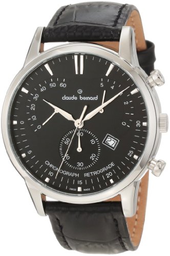 AAA 1:1 Replica Claude-Bernard Mens Watches Black Dial Swiss Quartz 40MM 01506-3-NIN Watch