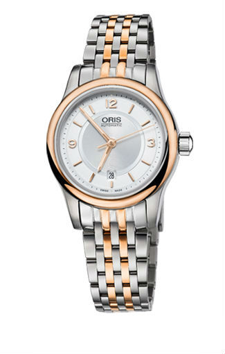 AAA 1:1 Replica Oris-Classic-Date Ladies Watches Silver Dial Automatic 28MM 0156176504331-0781463 Watch
