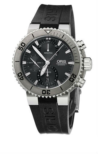 AAA 1:1 Replica Oris-Aquis-Titan-Chronograph Mens Watches Gray Dial Automatic 46MM 0167476557253-0742634TEB Watch