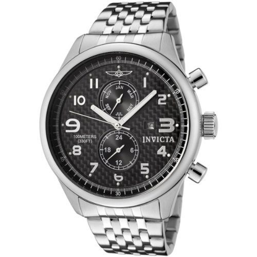 AAA 1:1 Replica Invicta Mens Watches Black Dial Swiss Quartz 48MM 0368 Watch