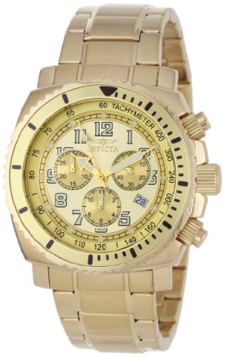 AAA 1:1 Replica Invicta Mens Watches Gold Dial Swiss Quartz 45MM 0619 Watch