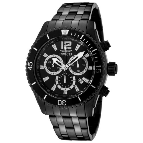 AAA 1:1 Replica Invicta Mens Watches Black Dial Swiss Quartz 45MM 0624 Watch