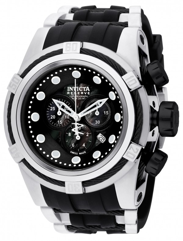 AAA 1:1 Replica Invicta Mens Watches Black Dial Quartz 53MM 0827 Watch