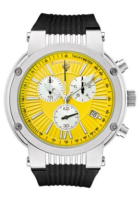 AAA 1:1 Replica Swiss-Legend Mens Watches Yellow Dial Swiss Quartz 49MM 10006-07Y-SB Watch
