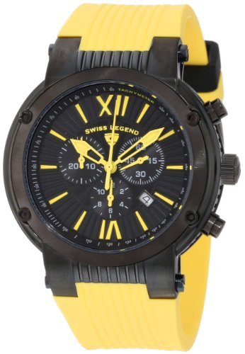 AAA 1:1 Replica Swiss-Legend Mens Watches Black Dial Swiss Quartz 49MM 10006-BB-01-YEL Watch
