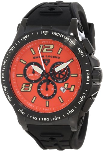 AAA 1:1 Replica Swiss-Legend Mens Watches Orange Dial Swiss Quartz 46MM 10040-BB-06 Watch