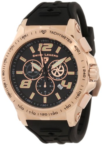 AAA 1:1 Replica Swiss-Legend Mens Watches Black Dial Swiss Quartz 46MM 10040-RG-01 Watch