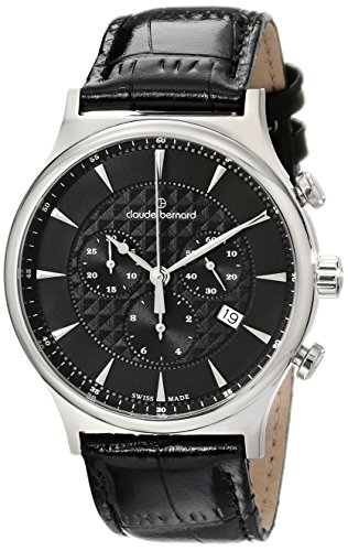 AAA 1:1 Replica Claude-Bernard Mens Watches Black Dial Quartz 42MM 10217-3-NIN Watch