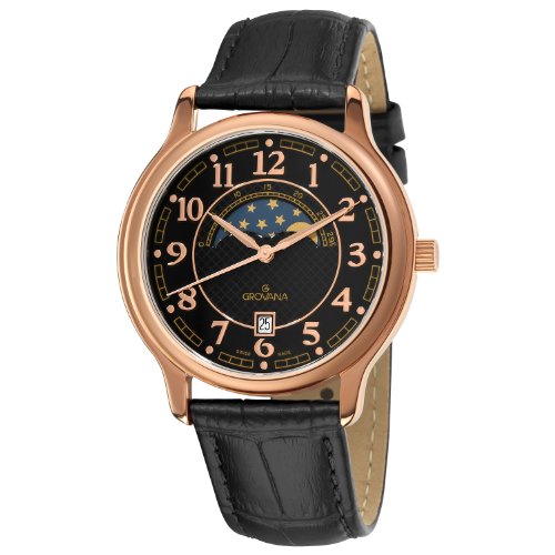 AAA 1:1 Replica Grovana Mens Watches Black Dial Swiss Quartz 39MM 1026.1567 Watch