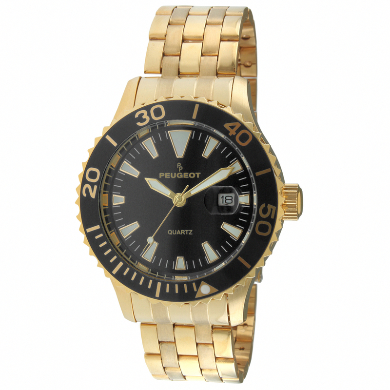 AAA 1:1 Replica Peugeot Mens Watches Black Dial Quartz 42MM 1028GBK Watch