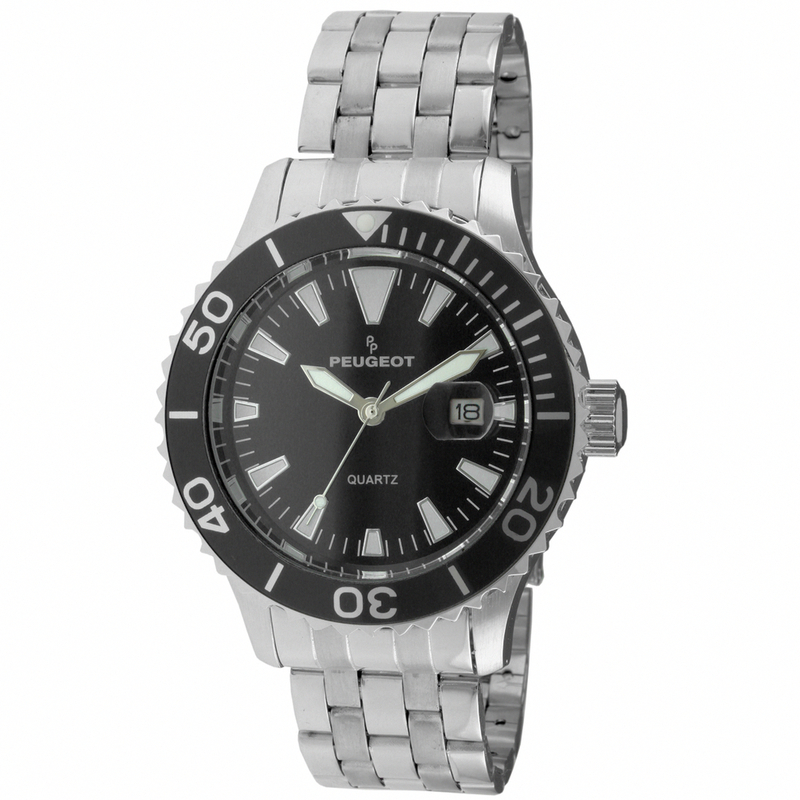 AAA 1:1 Replica Peugeot Mens Watches Black Dial Quartz 42MM 1028SBK Watch