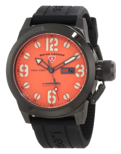 AAA 1:1 Replica Swiss-Legend Mens Watches Orange Dial Swiss Quartz 47MM 10543-BB-06 Watch