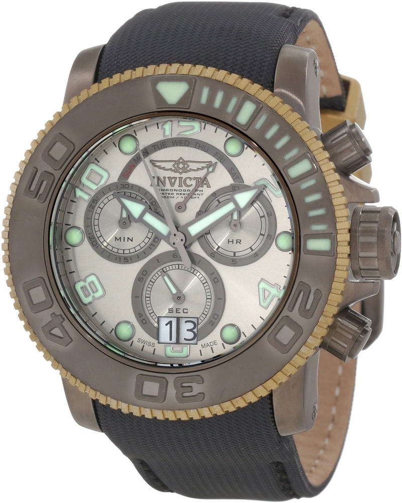 AAA 1:1 Replica Invicta Mens Watches Gray Dial Quartz 50MM 10721 Watch