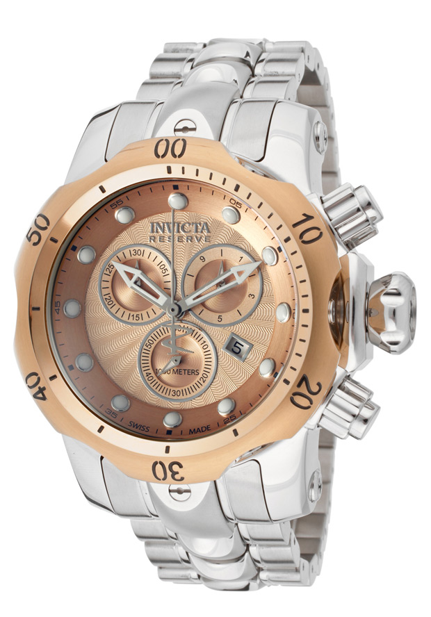 AAA 1:1 Replica Invicta Mens Watches Rose Gold Dial Swiss Quartz 46MM 10797 Watch