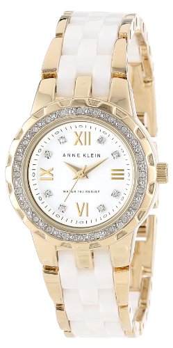 AAA 1:1 Replica Anne-Klein Ladies Watches White Dial Japanese Quartz 29MM 10/9456WTGB Watch