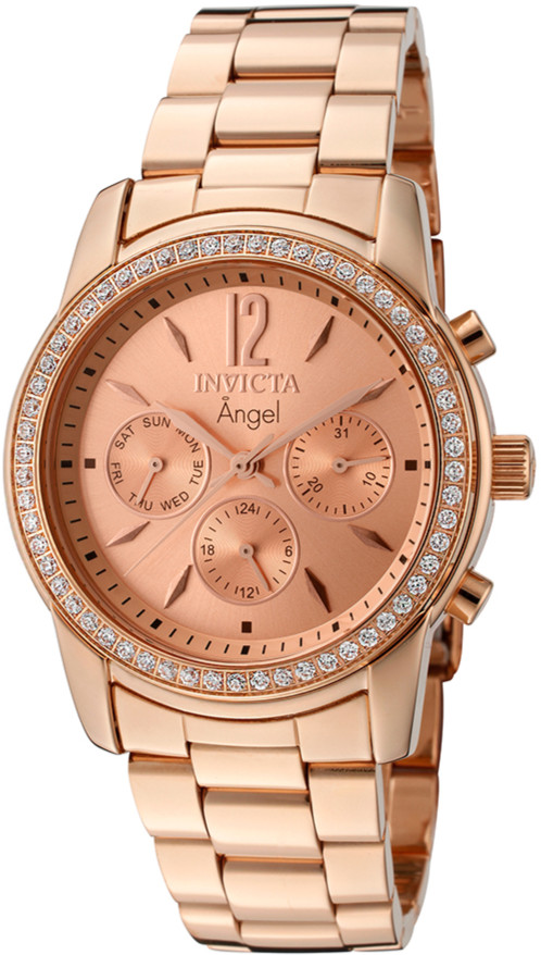 AAA 1:1 Replica Invicta-Angel Ladies Watches Rose Gold Dial Quartz 38MM 11774 Watch