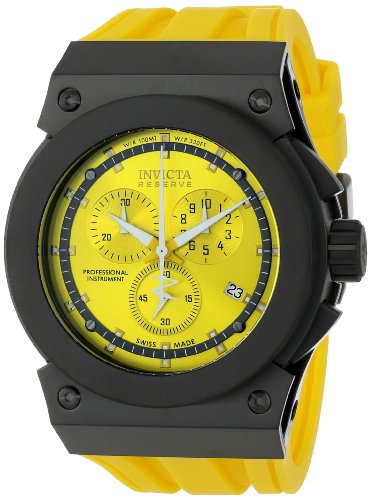AAA 1:1 Replica Invicta Mens Watches Yellow Dial Swiss Quartz 52MM 12013 Watch