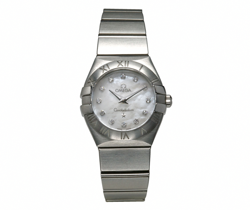 AAA 1:1 Replica Omega-Constellation-Series Ladies Watches Mother Of Pearl Dial Quartz 24MM 123.10.24.60.55.001 Watch