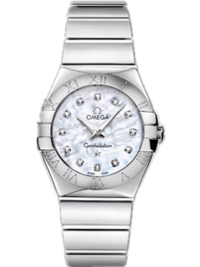 AAA 1:1 Replica Omega-Constellation-Series Ladies Watches Mother Of Pearl Dial Quartz 27MM 123.10.27.60.55.002 Watch