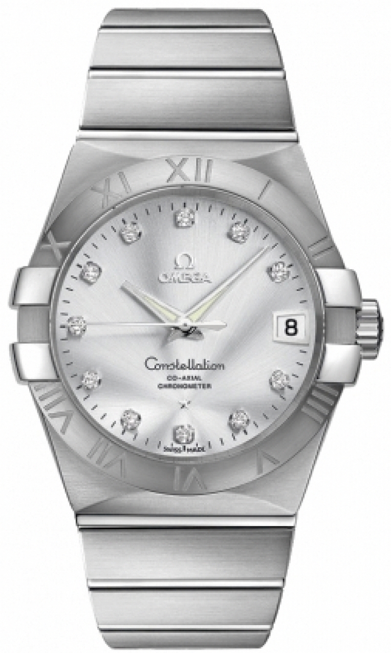 AAA 1:1 Replica Omega-Constellation-Series Mens Watches Silver Dial Automatic Self-wind 38MM 123.10.38.21.52.001 Watch