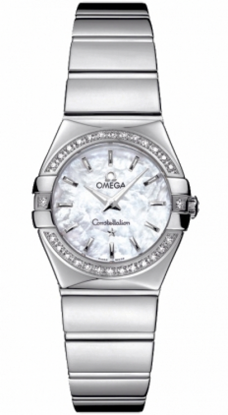 AAA 1:1 Replica Omega-Constellation-Series Ladies Watches Mother Of Pearl Dial Quartz 24MM 123.15.24.60.05.002 Watch