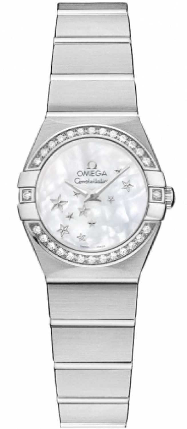 AAA 1:1 Replica Omega-Constellation-Series Ladies Watches Mother Of Pearl Dial Quartz 24MM 123.15.24.60.05.003 Watch
