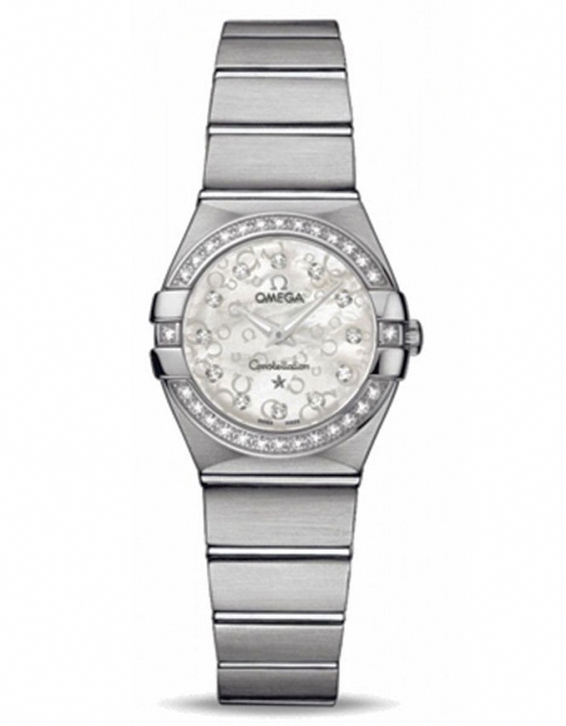 AAA 1:1 Replica Omega-Constellation-Series Ladies Watches Mother Of Pearl Dial Quartz 24MM 123.15.24.60.55.005 Watch