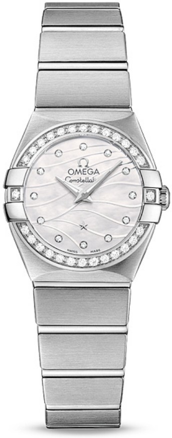 AAA 1:1 Replica Omega-Constellation-Series Ladies Watches Mother Of Pearl Dial Quartz 24MM 123.15.24.60.55.006 Watch