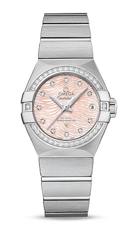AAA 1:1 Replica Omega-Constellation-Series Ladies Watches Mother Of Pearl Dial Automatic 27MM 123.15.27.20.57.002 Watch