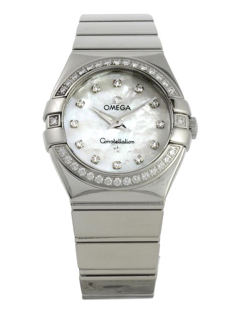 AAA 1:1 Replica Omega-Constellation-Series Ladies Watches Mother Of Pearl Dial Quartz 27MM 123.15.27.60.55.003 Watch