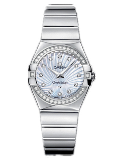 AAA 1:1 Replica Omega-Constellation-Series Ladies Watches Mother Of Pearl Dial Quartz 27MM 123.15.27.60.55.004 Watch