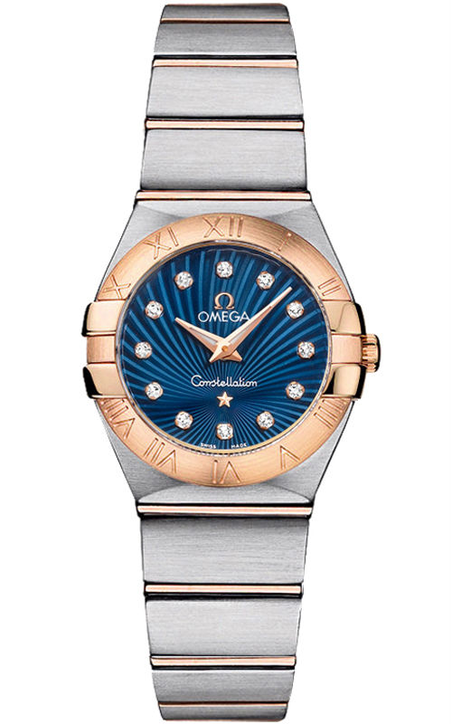 AAA 1:1 Replica Omega-Constellation-Series Ladies Watches Blue Dial Quartz 24MM 123.20.24.60.53.001 Watch