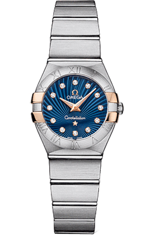 AAA 1:1 Replica Omega-Constellation-Series Ladies Watches Blue Dial Quartz 24MM 123.20.24.60.53.002 Watch
