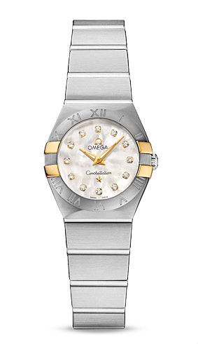 Omega-Constellation-Series Ladies Watches Mother Of Pearl Dial Quartz 24MM 123.20.24.60.55.006 Watch