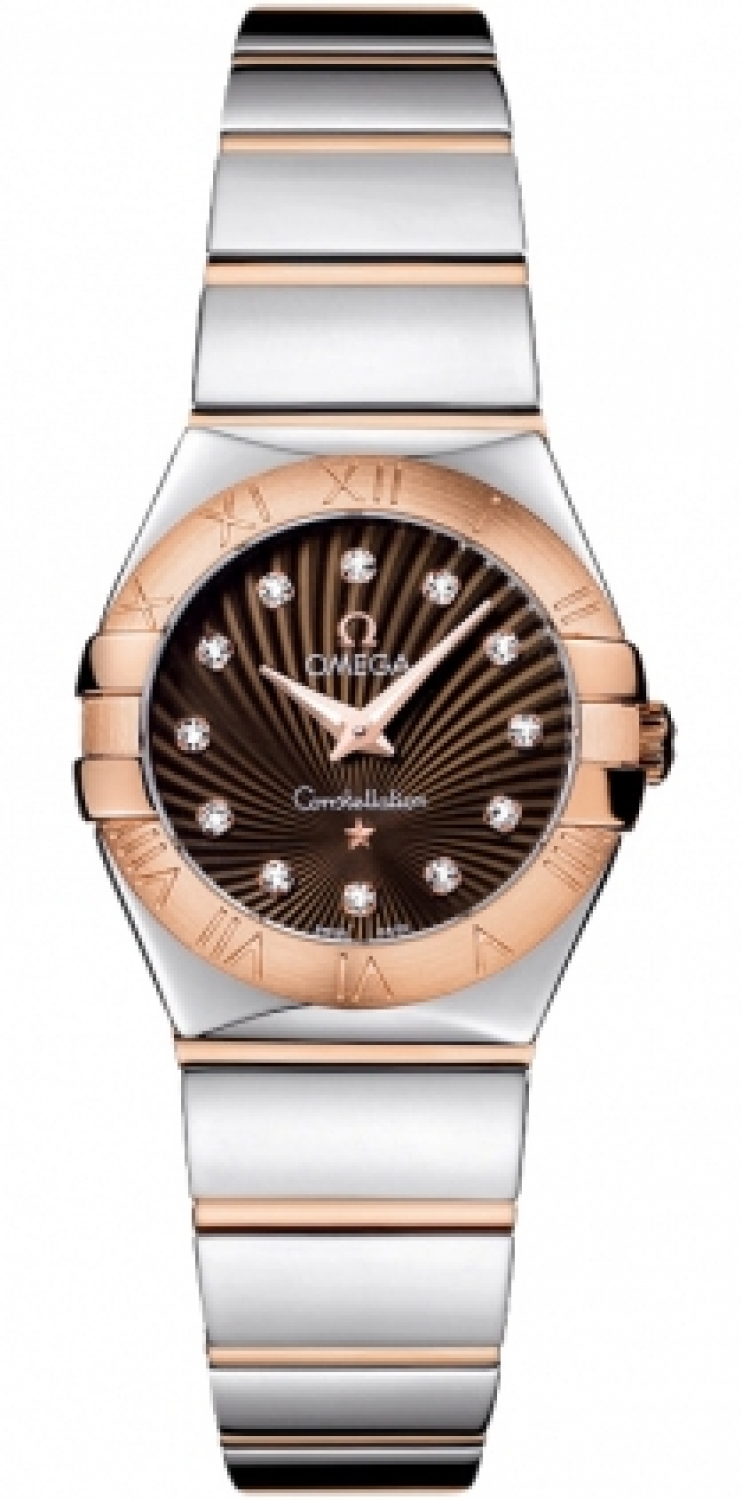 AAA 1:1 Replica Omega-Constellation-Series Ladies Watches Brown Dial Quartz 24MM 123.20.24.60.63.002 Watch