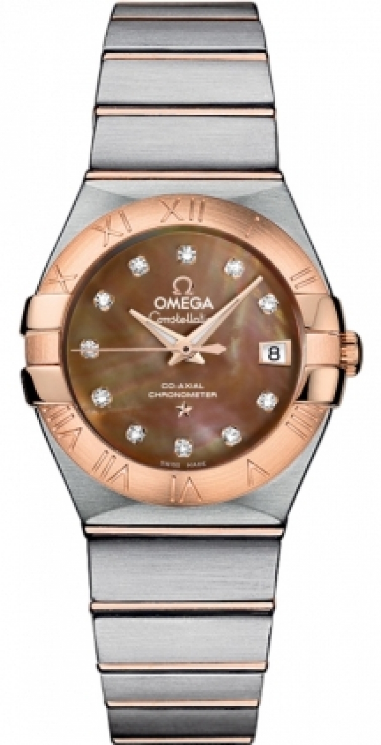 AAA 1:1 Replica Omega-Constellation-Series Watches Brown Dial Automatic Self-wind 27MM 123.20.27.20.57.001 Watch