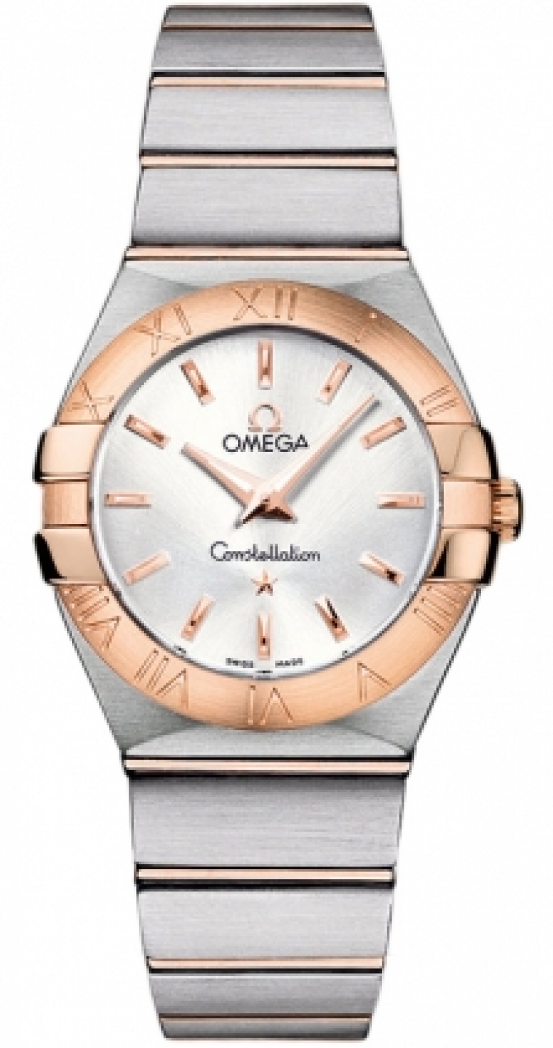 AAA 1:1 Replica Omega-Constellation-Series Ladies Watches Silver Dial Quartz 27MM 123.20.27.60.02.001 Watch