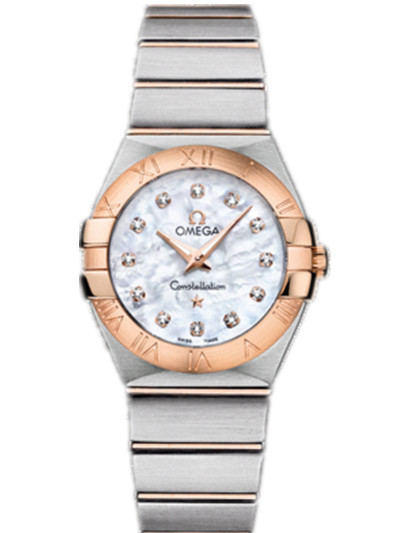 AAA 1:1 Replica Omega-Constellation-Series Ladies Watches Mother Of Pearl Dial Quartz 27MM 123.20.27.60.55.001 Watch