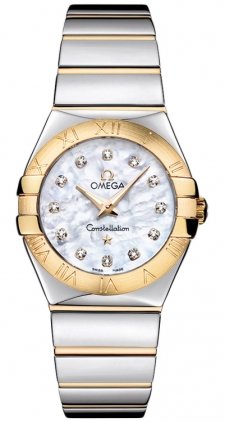 AAA 1:1 Replica Omega-Constellation-Series Ladies Watches Mother Of Pearl Dial Quartz 27MM 123.20.27.60.55.004 Watch