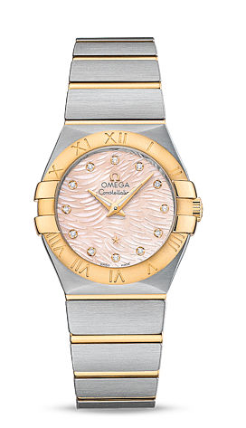 AAA 1:1 Replica Omega-Constellation-Series Ladies Watches Mother Of Pearl Dial Quartz 27MM 123.20.27.60.57.005 Watch
