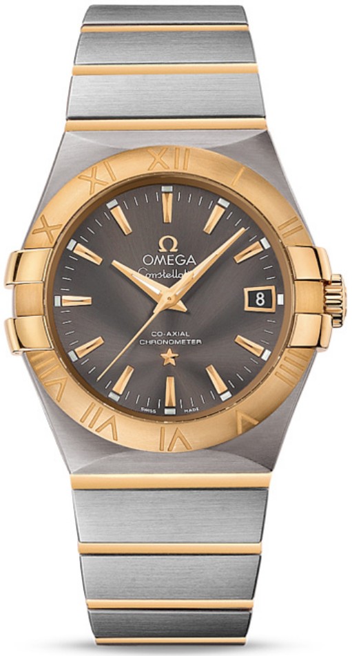 AAA 1:1 Replica Omega-Constellation-Series Mens Watches Gray Dial Automatic Chronometer 35MM 123.20.35.20.06.001 Watch