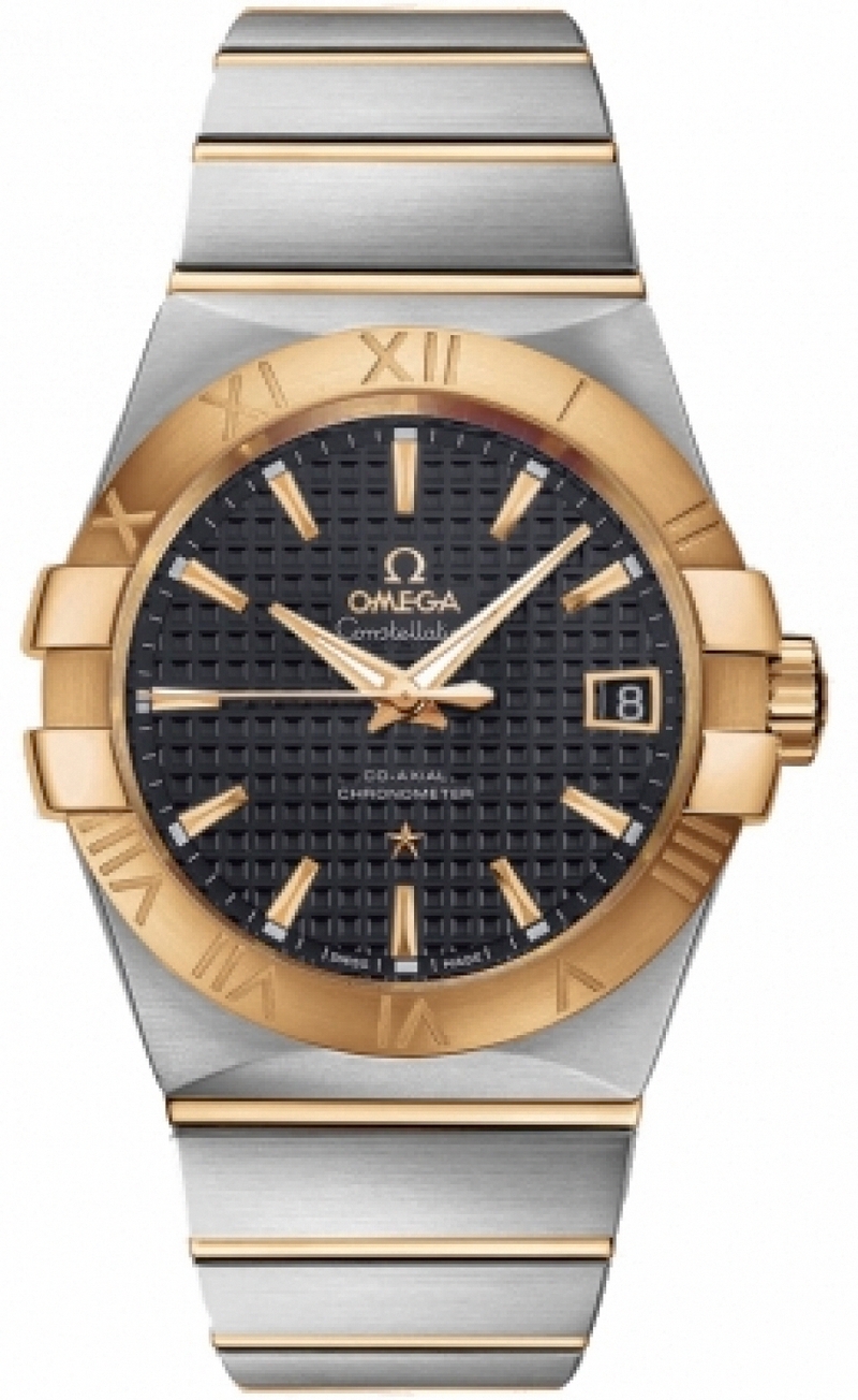 AAA 1:1 Replica Omega-Constellation-Series Mens Watches Black Dial Automatic Self-wind 38MM 123.20.38.21.01.002 Watch