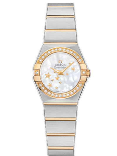 AAA 1:1 Replica Omega-Constellation-Series Watches Mother Of Pearl Dial Quartz 24MM 123.25.24.60.05.001 Watch