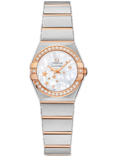 AAA 1:1 Replica Omega-Constellation-Series Ladies Watches Mother Of Pearl Dial Quartz 24MM 123.25.24.60.05.002 Watch