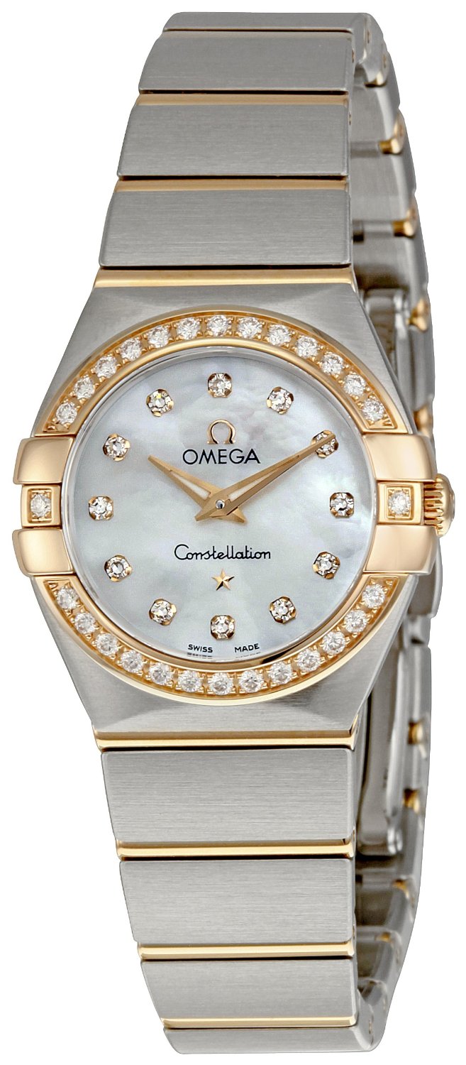 AAA 1:1 Replica Omega Ladies Watches Mother Of Pearl Dial Quartz 24MM 123.25.24.60.55.001 Watch
