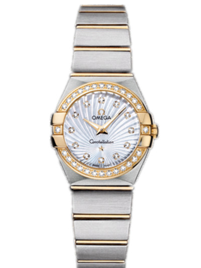 AAA 1:1 Replica Omega-Constellation-Series Ladies Watches Mother Of Pearl Dial Quartz 24MM 123.25.24.60.55.004 Watch