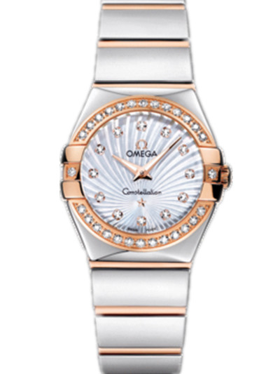 AAA 1:1 Replica Omega-Constellation-Series Watches Mother Of Pearl Dial Quartz 24MM 123.25.24.60.55.006 Watch