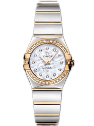 AAA 1:1 Replica Omega-Constellation-Series Ladies Watches Mother Of Pearl Dial Quartz 24MM 123.25.24.60.55.008 Watch