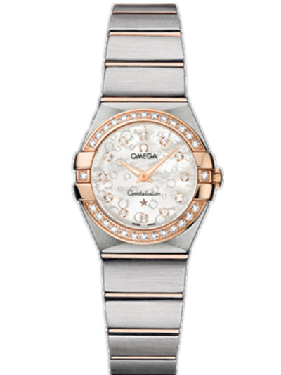 AAA 1:1 Replica Omega-Constellation-Series Ladies Watches Mother Of Pearl Dial Quartz 24MM 123.25.24.60.55.009 Watch